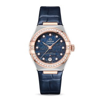 pas cher Omega Constellation Co Axial Master Chronometer 29mm Ladies Watch Blue O13128292099003