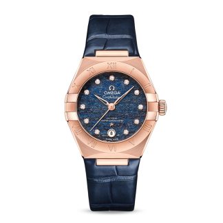 pas cher Omega Constellation Co Axial Master Chronometer 29mm Ladies Watch Blue O13153292099001