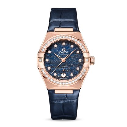pas cher Omega Constellation Co Axial Master Chronometer 29mm Ladies Watch Blue O13158292099006