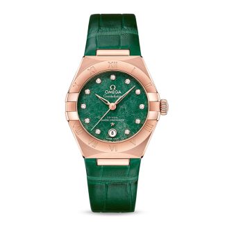 pas cher Omega Constellation Co Axial Master Chronometer 29mm Ladies Watch Green O13153292099002