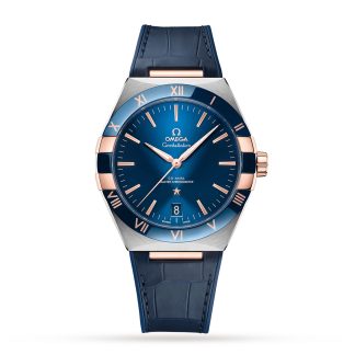 pas cher Omega Constellation Co Axial Master Chronometer 41mm Montre Homme Bleu O13123412103001