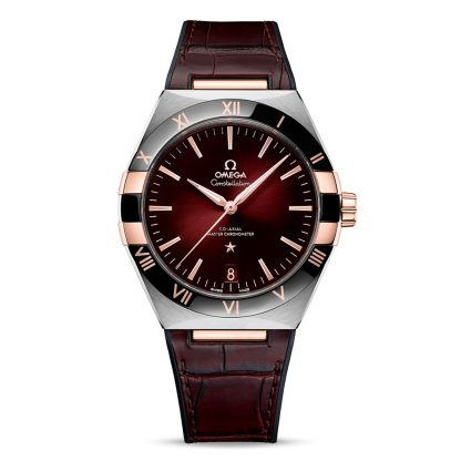 pas cher Omega Constellation Co Axial Master Chronometer 41mm Montre Homme Rouge O13123412111001