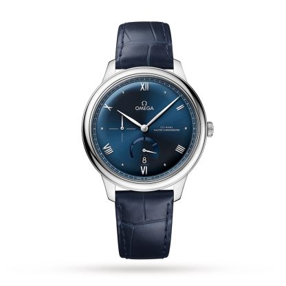 pas cher Omega De Ville Prestige Co Axial Master Chronometer Power Reserve 41mm Montre Homme Bleu O43413412103002