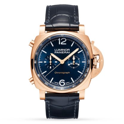 pas cher Panerai Luminor Chrono Goldtech Blu Notte PAM01111