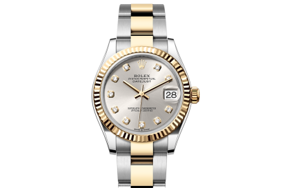 pas cher Rolex Datejust 31 Oyster 31 mm Oystersteel et or jaune Cadran argenté M278273-0019