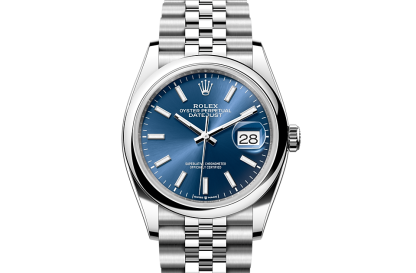 pas cher Rolex Datejust 36 Oyster 36 mm Oystersteel Cadran bleu brillant M126200-0005