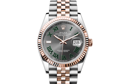 pas cher Rolex Datejust 36 Oyster 36 mm Oystersteel et or Everose Cadran ardoise M126231-0029