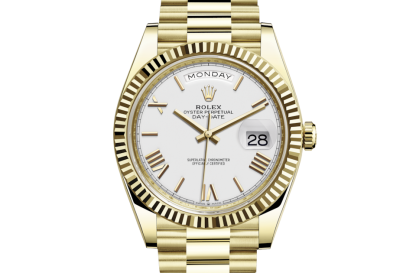 pas cher Rolex Day-Date 40 Oyster 40 mm or jaune Cadran blanc M228238-0042