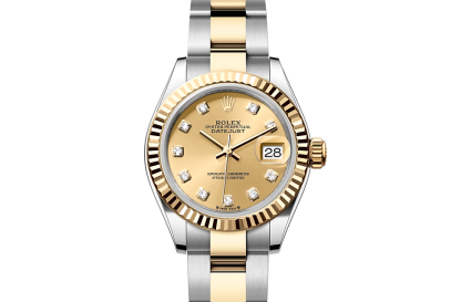 pas cher Rolex Lady-Datejust Oyster 28 mm Oystersteel et or jaune Cadran couleur champagne M279173-0012