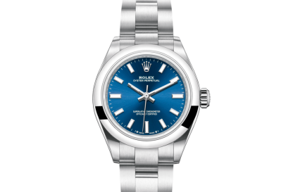 pas cher Rolex Oyster Perpetual 28 Oyster 28 mm Oystersteel Cadran bleu brillant M276200-0003