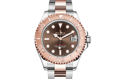 pas cher Rolex Yacht-Master 37 Oyster 37 mm Oystersteel et or Everose Cadran chocolat M268621-0003