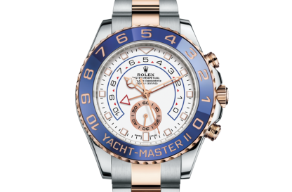 pas cher Rolex Yacht-Master II Oyster 44 mm Oystersteel et or Everose Cadran blanc M116681-0002