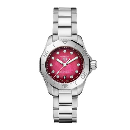pas cher TAG Heuer Aquaracer Professional 200 Date 30mm Ladies Watch Red WBP2414.BA0622