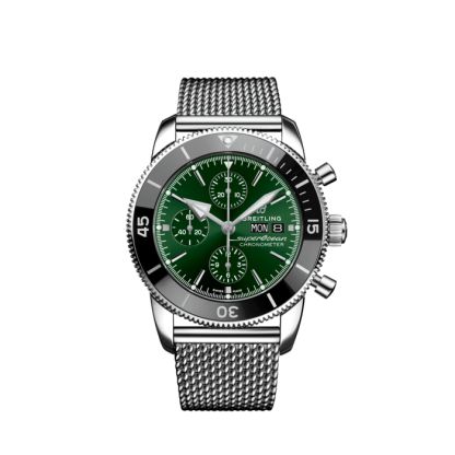 pas cher breitling Superocean Heritage Chronograph 44 Acier inoxydable Vert A13313121L1A1