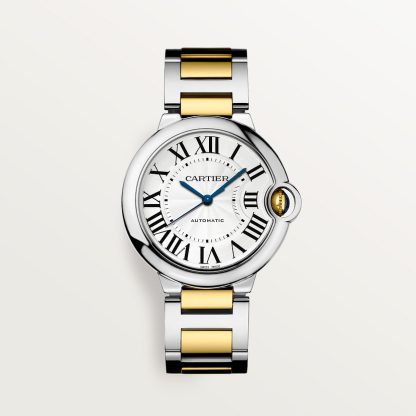 pas cher cartier Montre Ballon Bleu de Cartier 36mm or jaune acier CRW2BB0012