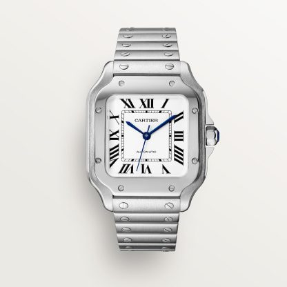 pas cher cartier Montre Santos de Cartier Modèle moyen acier CRWSSA0029